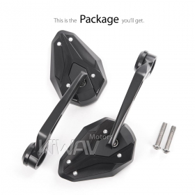 ViperII black bar end mirrors for M8 threaded handlebars