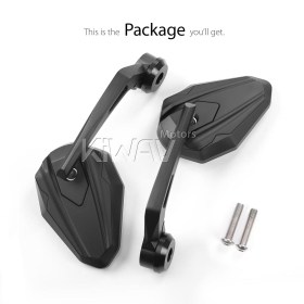 4Rizz black bar end mirrors for M8 threaded handlebars
