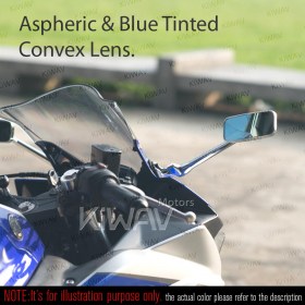 Classic Plus chrome fairing mount mirrors w/ black adapter