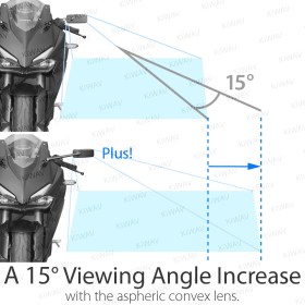 Classic Plus black fairing mount mirrors w/ chrome adapter