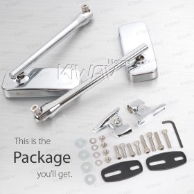 Classic Plus chrome fairing mount mirrors w/ chrome adapter
