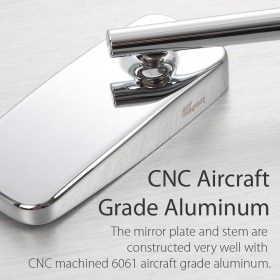 Classic Plus chrome fairing mount mirrors w/ chrome adapter
