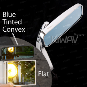 Classic chrome bar end mirrors compatible with Harley Sportster Dyna Softail XG street