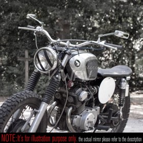 バイクミラー　モダン　クロム　M10 5/16"　バイク　ハーレーに汎用