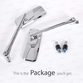 Modern chrome mirrors compatible with BMW