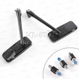 Modern black mirrors for 8mm scooters and motorcycles