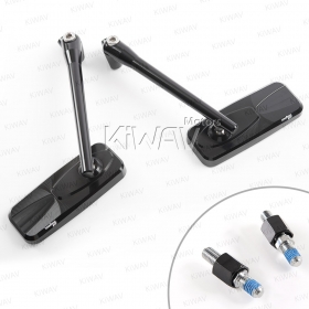 Modern black mirrors compatible with Harley Davidson Street 500/750