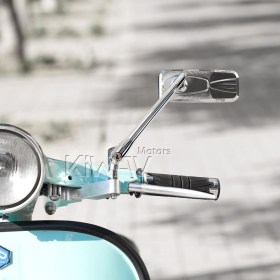 Modern chrome mirrors for 8mm scooters and motorcycles