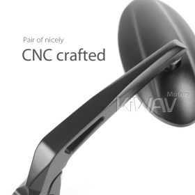 Ultra black bar end mirrors compatible with Harley Sportster Dyna Softail XG street