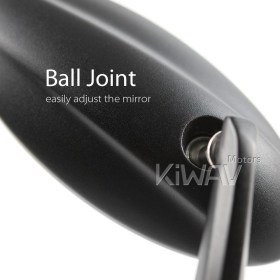 Ultra black bar end mirrors compatible with Harley Sportster Dyna Softail XG street