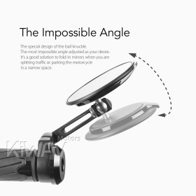 Aura black bar end mirrors compatible with Specific Indian models