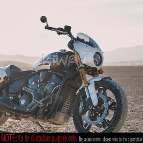 Aura black bar end mirrors compatible with Specific Indian models