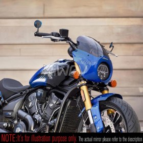 Aura blue bar end mirrors compatible with Specific Indian models
