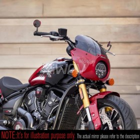 Aura red bar end mirrors compatible with Specific Indian models