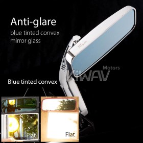 Classic chrome heavy weight bar end mirrors compatible with Specific Indian models