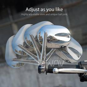 Stark chrome heavy weight bar end mirrors compatible with Specific Indian models