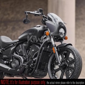4Rizz black heavy weight bar end mirrors compatible with Specific Indian models