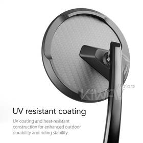 Mamba round matte carbon bar end mirrors compatible with Harley Sportster Dyna Softail XG street