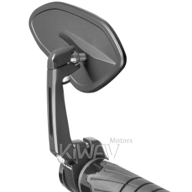 Horus black bar end mirrors compatible with Harley Sportster Dyna Softail XG street