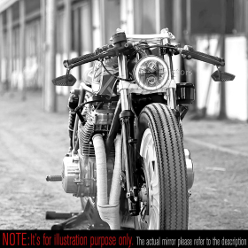 Blade black bar end mirrors compatible with Harley Sportster Dyna Softail XG street