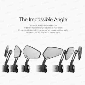Blade black bar end mirrors compatible with Harley Sportster Dyna Softail XG street