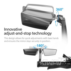 Leap black bar end mirrors a pair compatible with Harley Sportster Dyna Softail XG street