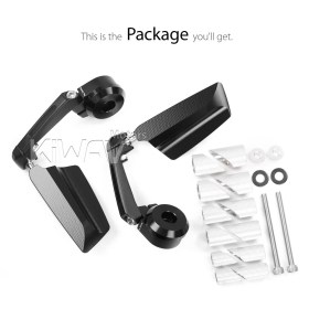 Leap black bar end mirrors a pair compatible with Harley Sportster Dyna Softail XG street