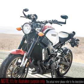 Trusti black bar end mirrors compatible with Yamaha M16 threaded handlebars