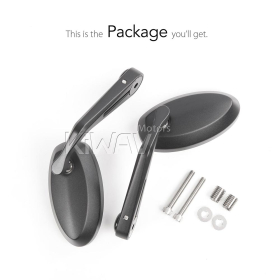 Trusti black bar end mirrors compatible with BMW
