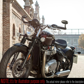 Trusti black bar end mirrors compatible with Triumph air-cooled motorcycles