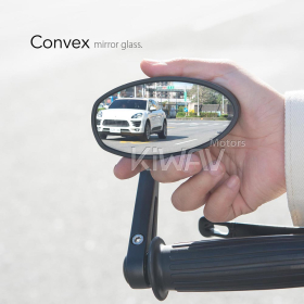 Trusti black bar end mirrors compatible with Triumph air-cooled motorcycles