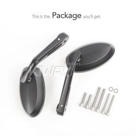 Trusti black bar end mirrors compatible with Triumph air-cooled motorcycles