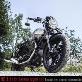 バーエンドミラー　トラスティー　黒　一部のモト・グッツィ(Moto Guzzi)用