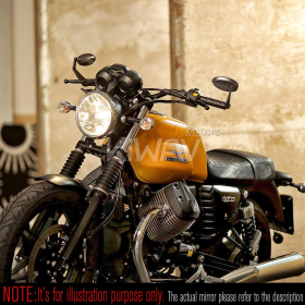 バーエンドミラー　トラスティー　黒　一部のモト・グッツィ(Moto Guzzi)用