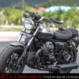 バーエンドミラー　トラスティー　黒　一部のモト・グッツィ(Moto Guzzi)用