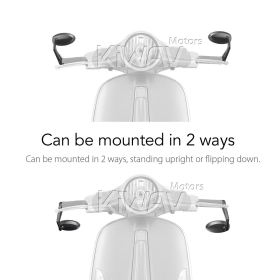 Trusti black bar end mirrors for M6 threaded handlebars