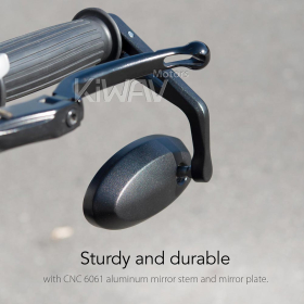 Trusti black bar end mirrors for M6 threaded handlebars