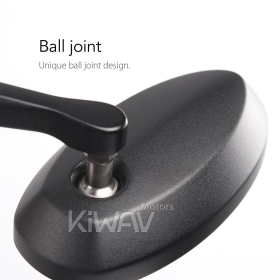 Trusti black bar end mirrors for M6 threaded handlebars