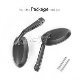Trusti black bar end mirrors for M6 threaded handlebars