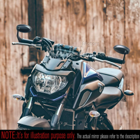 Trusti black bar end mirrors for 7/8 Inch hollow end handlebars
