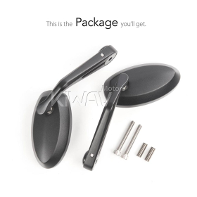 Trusti black bar end mirrors for M8 threaded handlebars