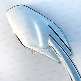 Medusa chrome mirrors compatible with M10 metric bike & Harley Davidson