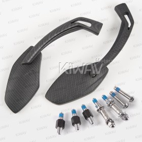 Medusa carbon mirrors compatible with M10 metric bike & Harley Davidson