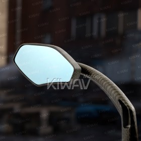 バイクミラー　メデューサ　カーボンの模様　M10 1.5ピッチ　BMWに適用