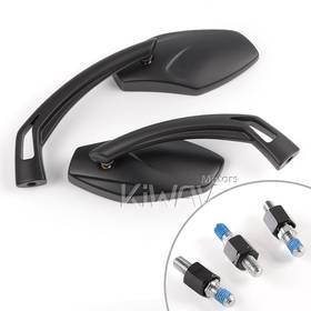 Medusa black mirrors for 8mm scooters and motorcycles