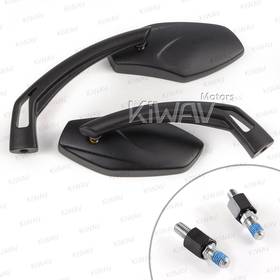 Medusa black mirrors compatible with Harley Davidson Street 500/750