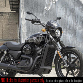 バイクミラー　メデューサ　黒　5/16"-24　ハーレー　Street 500/750用