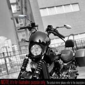 バイクミラー　メデューサ　クロム　5/16