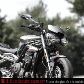 Medusa chrome mirrors for 8mm scooters and motorcycles