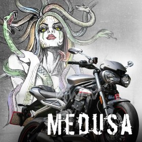 Medusa chrome mirrors for 8mm scooters and motorcycles